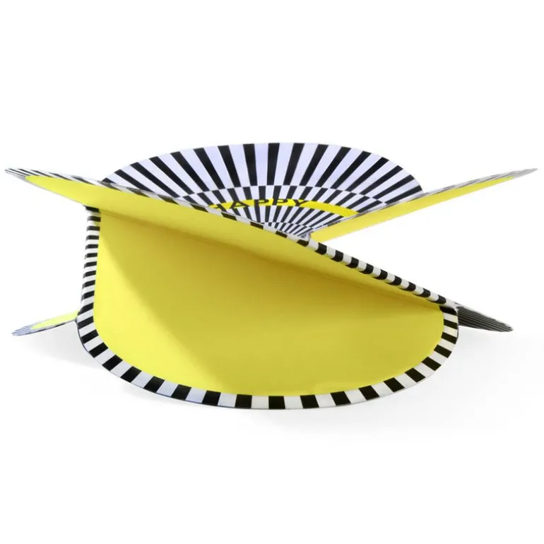 faltkarte | optical gelb, happy birthday – design kirstin hoevermann