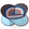 faltkarte | optical orange/blau – design kirstin hoevermann