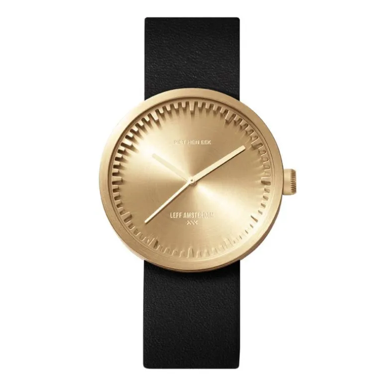 leff | tube watch, ø 38mm, messing | design piet hein eek