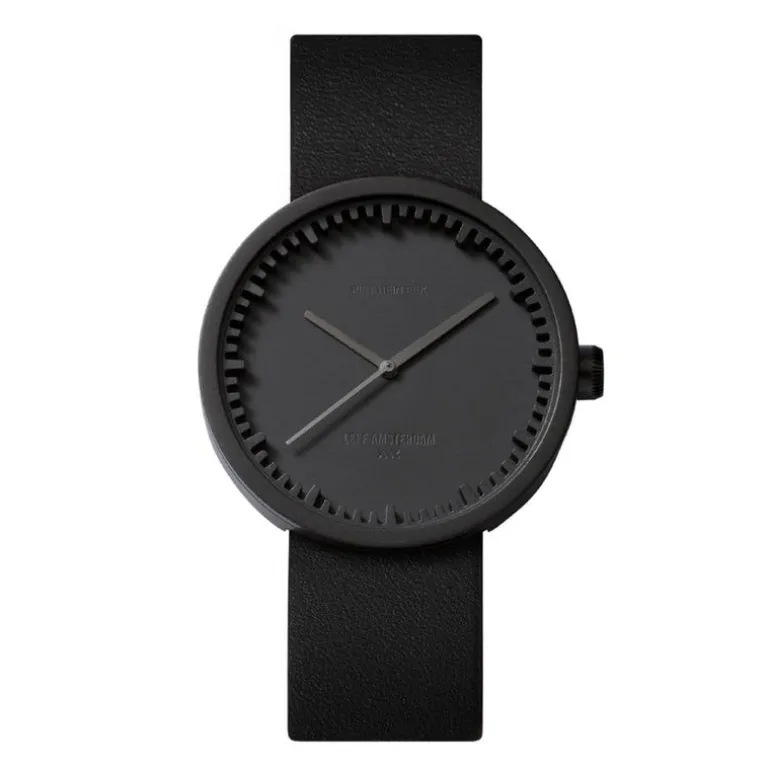 leff | tube watch, ø 38mm, schwarz | design piet hein eek