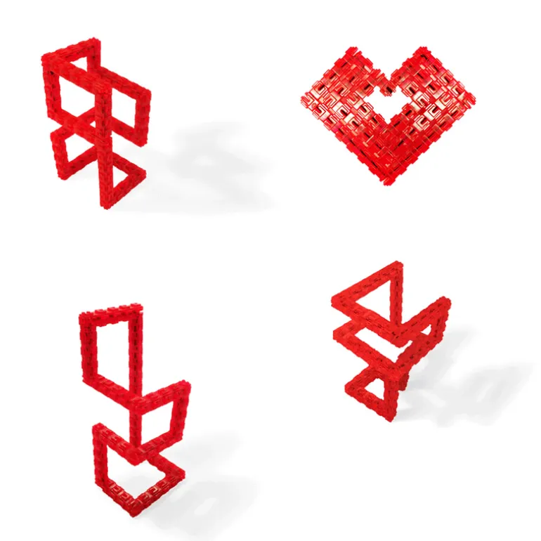 snaak | 3d-puzzle, rot